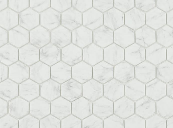 Мозаика стеклянная для пола на сетке чип 35x35 Hexagon 4300 Vidrepur 317x307/4 мм