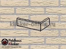 Клинкерная плитка угловая (W116DF9) 116 perla mana Feldhaus Klinker 240x115x52/9 мм