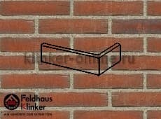 Клинкерная плитка угловая (W687DF17) 687 sintra terracotta linguro Feldhaus Klinker 240x115x52/17 мм