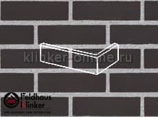 Клинкерная плитка угловая (W700NF14) 700 anthracit liso Feldhaus Klinker 240x115x71/14 мм
