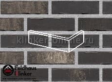 Клинкерная плитка угловая (W739NF14) 739 vascu vulcano blanca Feldhaus Klinker 240x115x71/14 мм