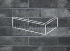 Клинкерная плитка угловая ригель 576 Anthrazit Interbau 468x115x40/10 мм