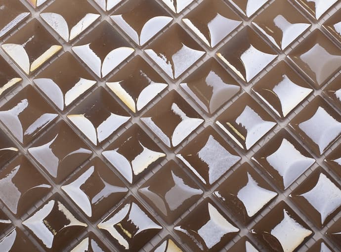 Мозаика стеклянная на сетке чип 25x25 Edna Coffee Vidrepur 317x317/4 мм