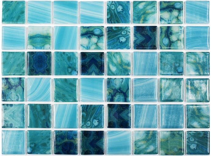 Мозаика стеклянная на сетке чип 25x25 Nature Sky 5607 Vidrepur 317x317/4 мм