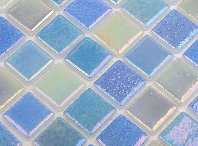 Мозаика стеклянная на сетке чип 25x25 Shell 551/552/557 Vidrepur 317x317/4 мм