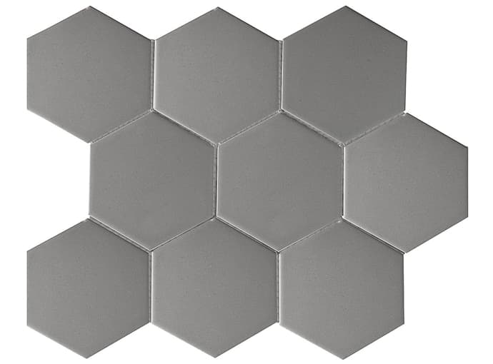 Мозаика керамическая чип big 110x95 Hexagon Matt Grey Starmosaic 295x256/6 мм