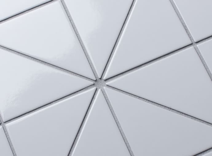 Мозаика керамическая чип 122x87 Triangolo Glossy White Starmosaic 262.5x262.5/6 мм