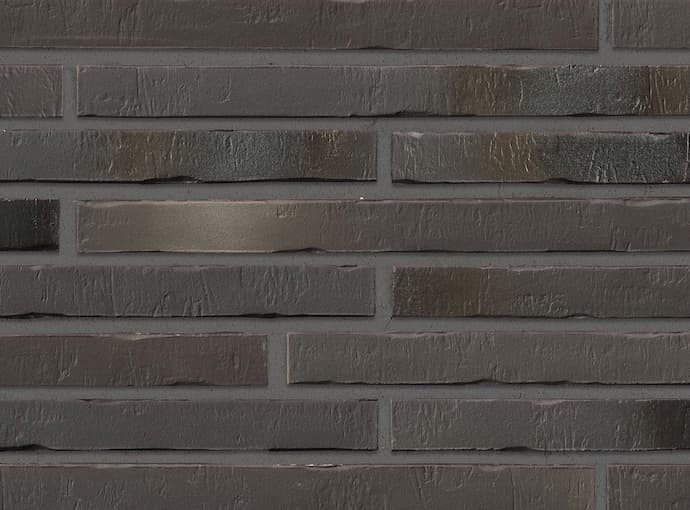 Клинкерная плитка фасадная ригель (7753) 453 silber-schwarz Stroeher 490x40/14 мм