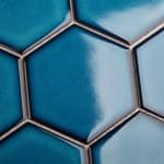 Blue    big Hexagon Glossy Starmosaic