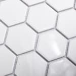 Мозаика керамическая чип small 57x51 Hexagon Glossy White Starmosaic